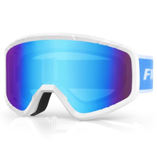 Findway Skibrille, Snowboard Brille für Brillenträger Herren Damen Erwachsene Jugendliche, OTG, UV-Schutz Kompatibler Helm, Anti Fog Erwachsene Ski Goggles für Skifahren/Skaten/Schneemobil von Findway