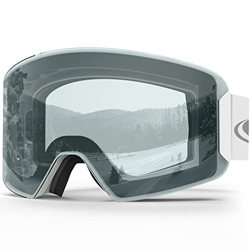 Findway Skibrille, Snowboard Brille für Herren Damen, 100% UV-Schutz OTG Antibeschlag Windwiderstand Schneebrille für Brillenträger, Erwachsene Ski Goggles für Skifahren/Skaten/Schneemobil von Findway