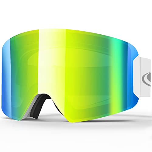 Findway Skibrille, Snowboard Brille für Herren Damen, 100% UV-Schutz OTG Antibeschlag Windwiderstand Schneebrille für Brillenträger, Erwachsene Ski Goggles für Skifahren/Skaten/Schneemobil von Findway