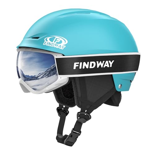 Findway Skihelm und Skibrille Set, SnowboardHelm mit Brille für Damen und Herren Erwachsene Skihelme für Männer, Frauen und Jugendliche von Findway