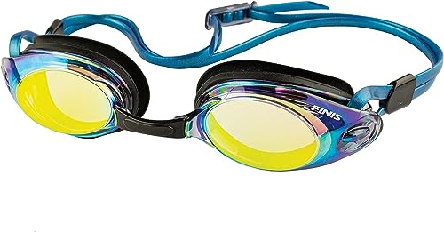 FINIS Bolt Goggles - Wettkampf-Schwimmbrille für Damen und Herren - beschlagfreie mit UV-Schutz - Leicht verstellbare für Erwachsene mit 3 austauschbaren Nasenstücken - Multi/Mirror von Finis