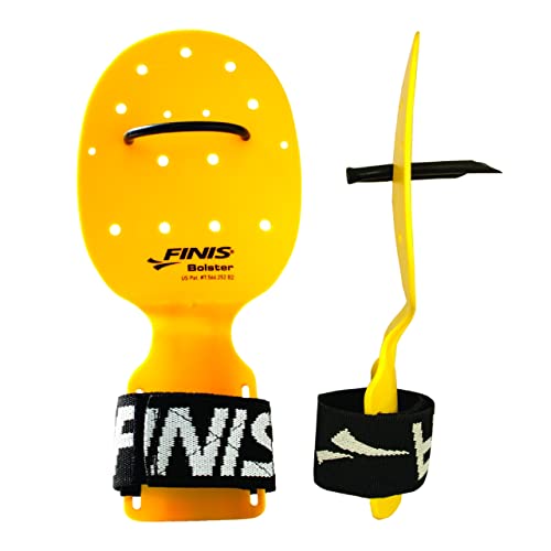 Finis Bolster Paddles - Schwimmflügel zum Runden-Training - Schwimmbad- und Schwimmzubehör - Schwimmausrüstung für Triathlon Training und mehr - Gelb von Finis