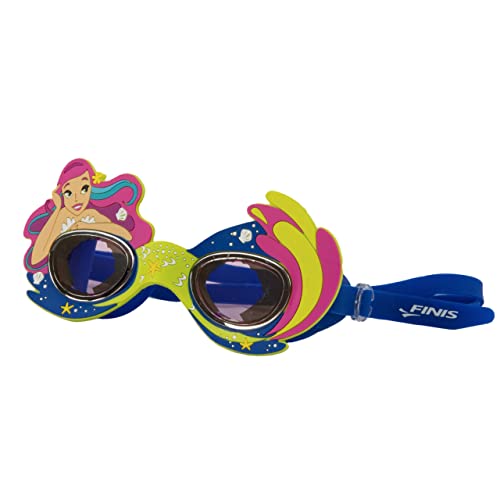 Finis Character Goggles - Lustige Kinderschwimmbrille für das Schwimmbad - beschlagfreie Schwimmbrille mit UV-Schutz und weichem Silikonband - Leicht verstellbare Kinderschwimmbrille - Meerjungfrau von Finis