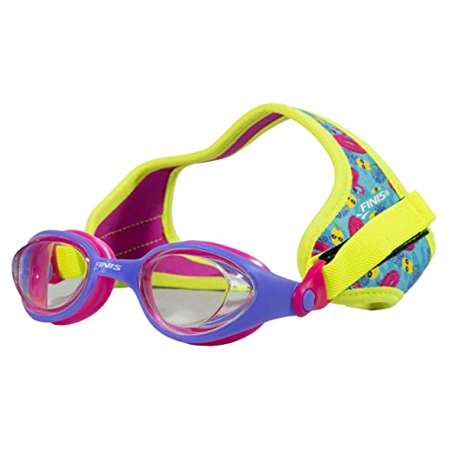 Finis DragonFly Schwimmbrille - Kinderschwimmbrille für 4-12 Jahre mit UV-Schutz, schwimmfähigem Neoprenband und langlebigen Gläsern - PVC- und Latex-frei - Flamingo - Flamingo von Finis