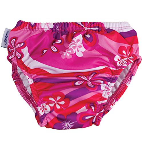 FINIS Mädchen Swim Diaper Flower Power L Schwimmen Windel, pink/Purple/White, 10-13 kg von Finis