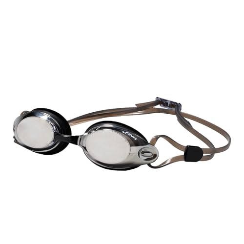 FINIS Bolt Goggles - Wettkampf-Schwimmbrille für Damen und Herren - beschlagfreie mit UV-Schutz - Leicht verstellbare für Erwachsene mit 3 austauschbaren Nasenstücken - Silberspiegel von Finis