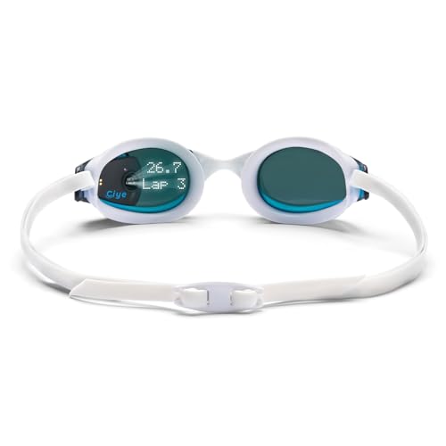 Finis Smart Goggle Kit - Schwimmbrille und Smart Coach für Schwimmtrainingsgeräte - Schwimmbrille für Erwachsene und Fitness Tracker für Frauen und Männer - Blauer Spiegel von Finis