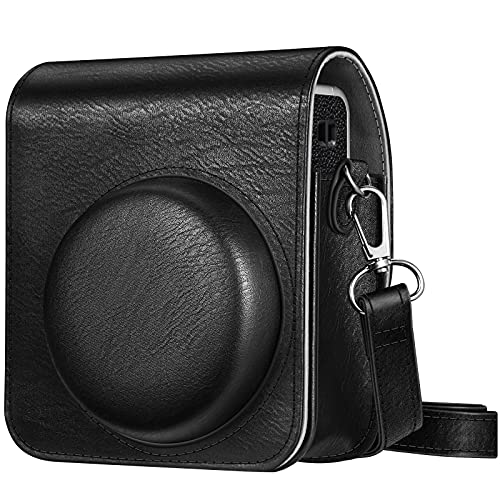 Fintie Tasche für Fujifilm Instax Mini 40 Sofortbildkamera, Premium Kunstleder Schutzhülle Reise Kameratasche Hülle Abdeckung mit abnehmbaren Riemen, Schwarz von Fintie