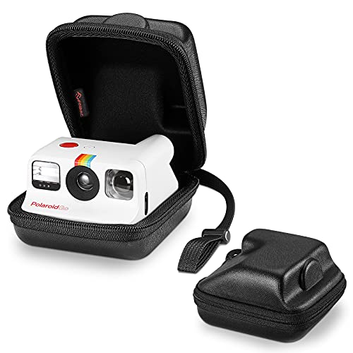 Fintie Tasche für Polaroid Go 9035/9071/9070 Instant Camera - Premium Kunstleder Kameratasche Hartschalen Tragbarer Tragetasche, Schwarz von Fintie