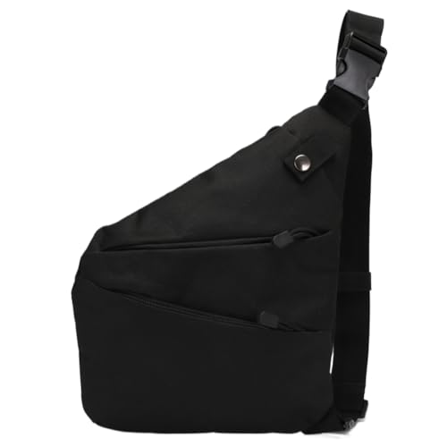 Fiorky Anti-Diebstahl-Reisetasche, multifunktionale Gürteltasche, große Kapazität, Umhängetasche, Verstellbarer Riemen, wasserdicht, für Laufen, Wandern (schwarz) von Fiorky