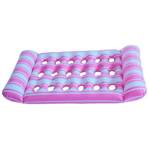 Fiorky Aufblasbares Wasserschlafbett, PVC-Schwimmliege, Luftmatratze, Faltbare Schwimmbad-Luftmatratze for Schwimmbadpartys (Pink) von Fiorky