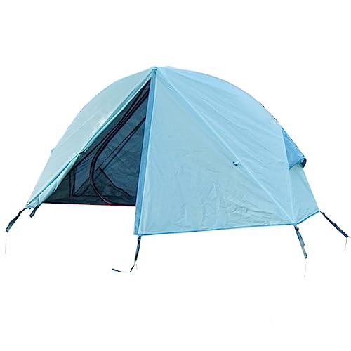 Fiorky Camping-Klappzelt, tragbar, for den Außenbereich, Zelt for eine Person, wasserdicht, UV-beständig, verwendet mit Bett zum Wandern, Reisen (Himmelblau) von Fiorky
