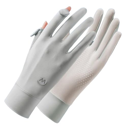 Fiorky Damen UV-Sonnenschutz-Handschuhe, Vollfinger-Touchscreen, ultradünn, Sonnenhandschuhe, atmungsaktive Sonnenschutz-Handschuhe, rutschfest, for Radfahren, Fahren von Fiorky