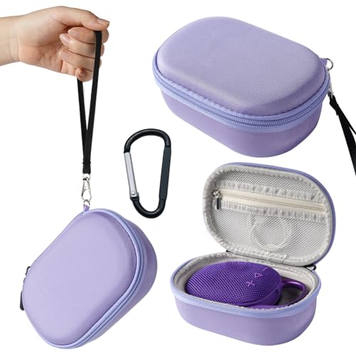 Fiorky Eva Hard Case Shockproof Travel Protective Carrying Storage Bag Dustproof Hard Travel Case Splashproof with Mesh Pocket for Clip 5 Speaker & Accessories (Purple) von Fiorky