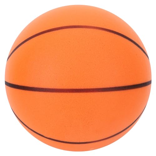 Fiorky Hüpfender Mute-Ball, hochelastischer Mute-Dribbling-Basketball, leicht, for Verschiedene Indoor-Aktivitäten (Orange, 24 cm) von Fiorky