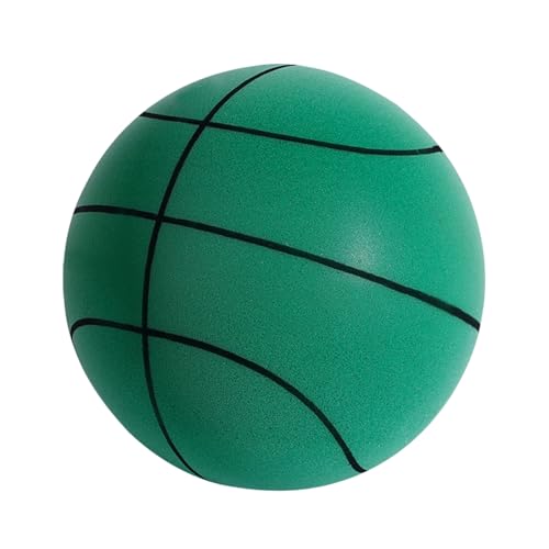 Fiorky Indoor Silent Basketball Hochbelastbarer, Springender Freizeitball Leichtgewicht 3/5/7 for Verschiedene Indoor-Aktivitäten (18 cm grün) von Fiorky