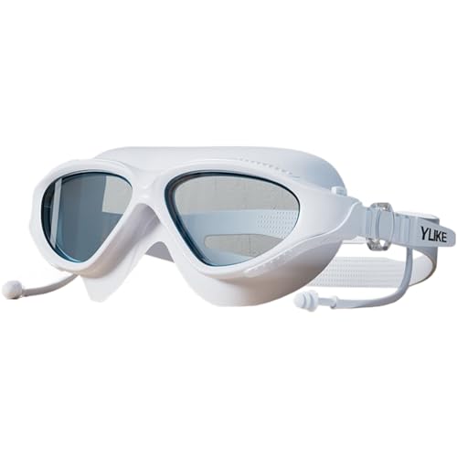 Fiorky Professionelle HD-Schwimmbrille, verstellbare Weitsicht-Schwimmbrille, wasserdichte Schwimmsportbrille for Schwimmer (weiß) von Fiorky