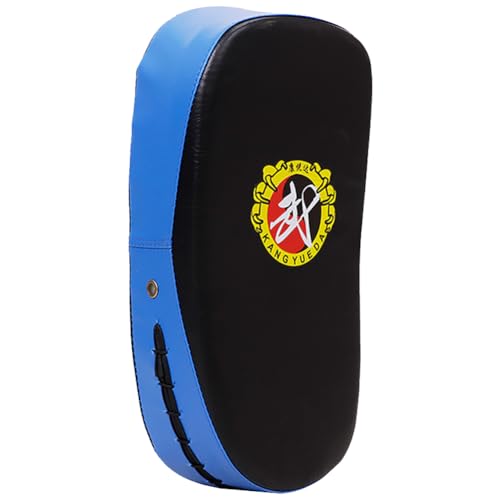 Fiorky Taekwondo-Boxziel, PU-Leder, Taekwondo-Fußziel, verstellbares Kick-Punch-Schildpolster for Kampfsporttraining (blau schwarz) von Fiorky