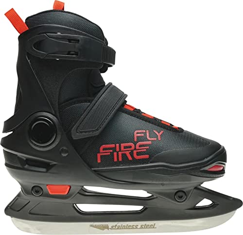 Firefly Unisex Jugend Alpha Soft III Eishockeyschuhe, Black/Red, 29 von Firefly