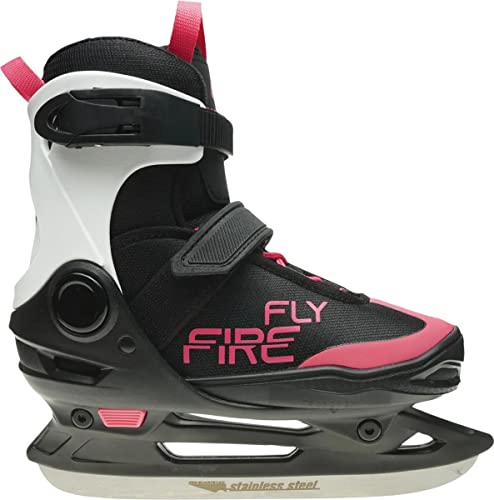 Firefly Unisex Jugend Alpha Soft III Eishockeyschuhe, Black/White/Pink, 33 von FIREFLY