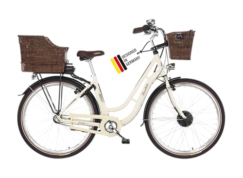 FISCHER E-Bike City CITA ER 1804, Elektrofahrrad für Damen und Herren, RH 48 cm, Frontmotor 32 Nm, 36 V Akku, elfenbein glänzend von Fischer