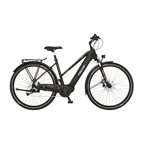 FISCHER E-Bike Trekking VIATOR 4.2i, Elektrofahrrad für Damen und Herren, RH 50 cm, Mittelmotor 80 Nm, 36 V Akku von Fischer