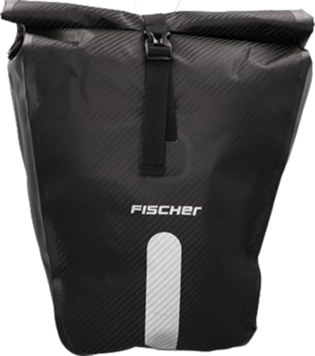 FISCHER Fahrrad Gepäckträgertasche, abschließbar, Fahrradtasche, mit Reflektoren, wasserabweisend, 23 Liter, schwarz von Fischer