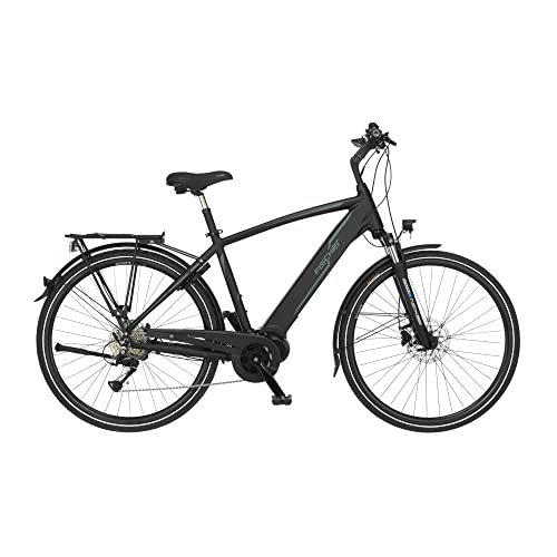 Fischer E-Bike Trekking, VIATOR 4.1i Elektrofahrrad für Herren, RH 50 cm, Mittelmotor 80 Nm, 36 V Akku im Rahmen, schwarz matt, 28 Zoll von Fischer