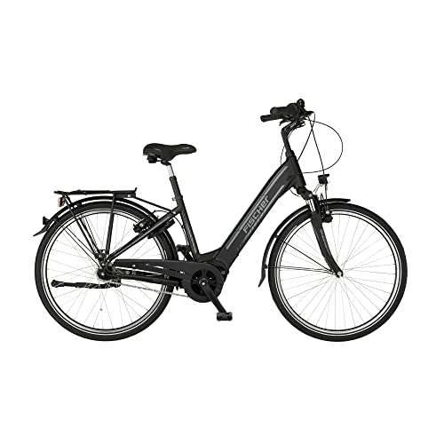 Fischer E-Bike City, CITA 4.1i Elektrofahrrad für Damen und Herren, RH 41 cm, Mittelmotor 65 Nm, 36 V Akku im Rahmen, schwarz matt, 28 Zoll von Fischer