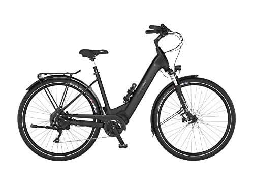 Fischer E-Bike City CITA 8.0i Elektrofahrrad für Damen und Herren, RH 43 cm, Mittelmotor 50 Nm, 36 V Akku, schwarz matt, 43cm-711Wh von Fischer