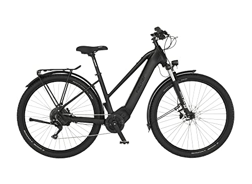 Fischer E-Bike City Elektrofahrrad für Damen und Herren, RH 45 cm, Mittelmotor 90 Nm, 36 V Akku, schwarz, Terra 8.0I 711 45 von Fischer