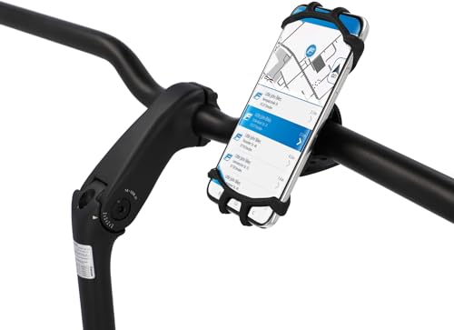 Fischer Fahrrad Smartphonehalter Silikon 360°, sichert das Smartphone von Allen Seiten, fü Fahrrad und Motorrad, einfach zu montieren, schwarz, 1 Stück von Fischer