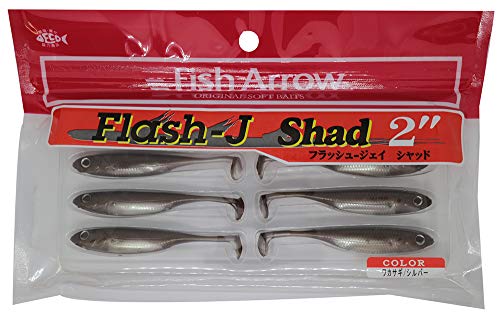 Fish Arrow Flash J Shad 2 Zoll Gummiköder, Wakasagi/Silver, 70 von Fish Arrow