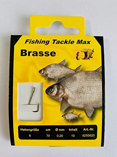 Fishing Tackle Max GmbH & Co. KG 10 St. 6er Angelhaken für Brasse - Größe 6 von Fishing Tackle Max GmbH & Co. KG