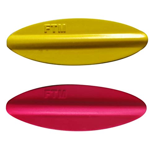 FTM Tornado Inline Spoon - Forellenblinker zum Spinnfischen auf Forellen, Blinker zum Spinnangeln, Durchlaufblinker, Gewicht:7.5g, Farbe:gelb UV / pink UV von Fishing Tackle Max