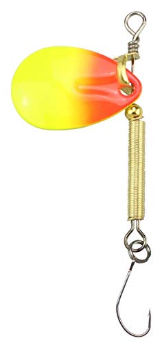 FTM Tornado Spinner Forellenspinner - Forellenköder, Gewicht / Farbe:2.3g / gelb/orange von Fishing Tackle Max