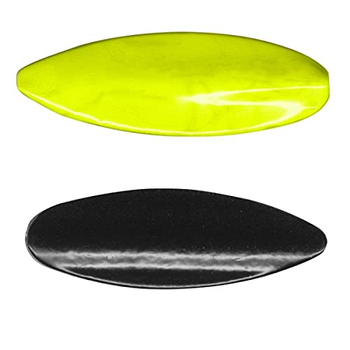 FTM Tornado Inline Spoon - Forellenblinker zum Spinnfischen auf Forellen, Blinker zum Spinnangeln, Durchlaufblinker, Gewicht:3, 5g, Farbe:Black/UV Chartreuse von FTM
