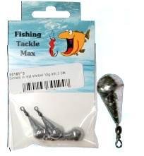 Fishing Tackle Max Unisex – Erwachsene 10C6016191C10 FTM Birnenblei mit Wirbel 100g, Bunt, Normal von Fishing Tackle Max