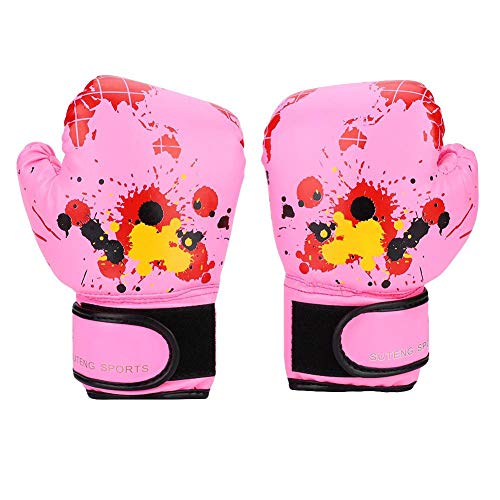 Boxhandschuhe Kinder, Boxhandschuhe Baby Grappling Handschuhe Mädchen Jungen Kinder Boxhandschuhe Punch Training Kids Fight Mitts(Rosa) von Fishlor