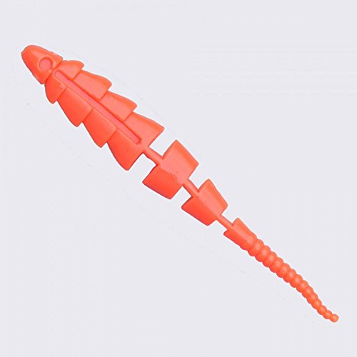 Fishstar Miminoki 10cm 1x Kaufen =3 x bekommen! Aktion, Blinker Gummifisch Jig (Orange Glitter UV 33) von Fishstar