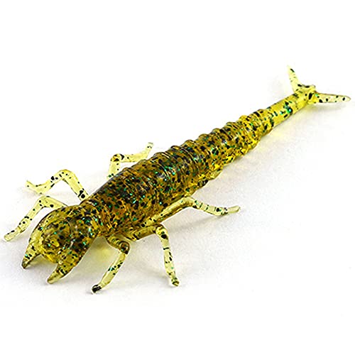 Fishup Diving Bug 2' 5cm - 8 Creature Baits, Fishup Farben:Caramel / Green & Black von Fishup