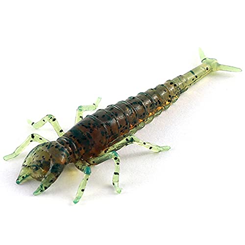 Fishup Diving Bug 2' 5cm - 8 Creature Baits, Fishup Farben:Motor Oil Pepper von Fishup