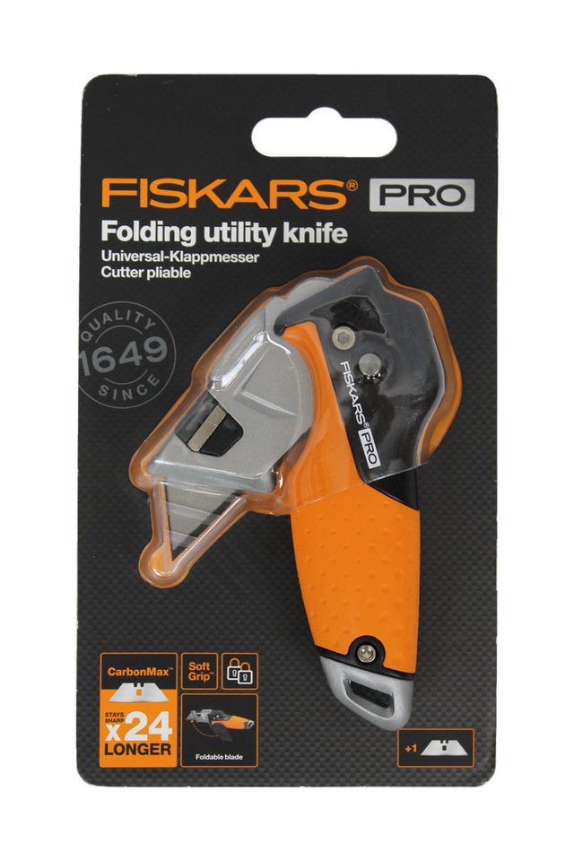 Fiskars Universalmesser CarbonMax Klappmesser mit Klinge von Fiskars