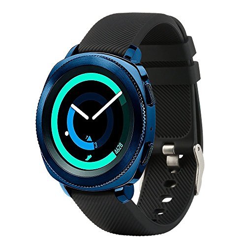 Fit-power – Smartwatch-Ersatzarmband, 20 mm, für Samsung Gear Sport / Samsung Gear S2 Classic / Huawei Watch 2 Watch / Garmin Vivoactive 3 / Garmin Vivomove HR, Schwarz von Fit-power