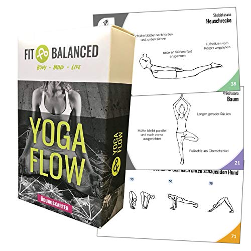 Yoga-Karten für Anfänger und Fortgeschrittene mit 60 Yoga-Übungen, mit Online-Einführungskursen, Meditationen und Atemübungen zum Zuhören, Yoga Box (Neue Verpackung) von Fit&Balanced