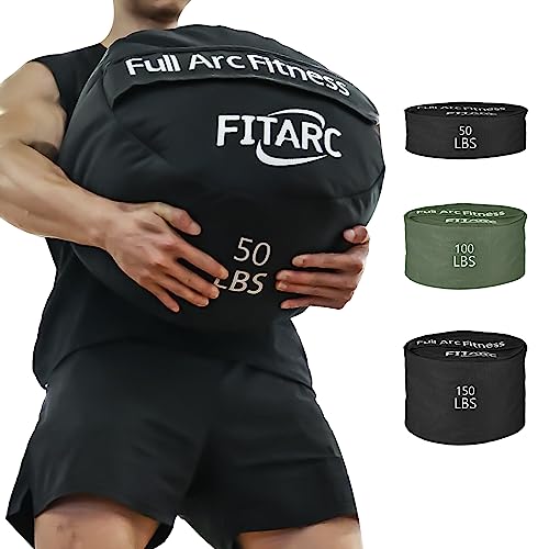 Fitarc Unisex-Erwachsene Trainingstasche B-50, Workout-Tasche, Krafttraining, Sandsäcke für Fitness, Schwarz, 50LB von Fitarc