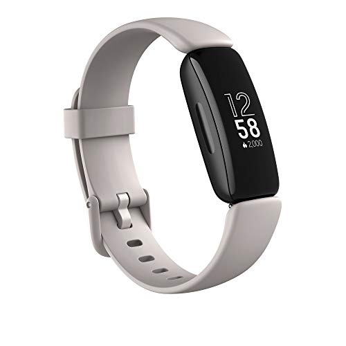 Fitbit Inspire 2 Gesundheits- & Fitness-Tracker mit einer 1-Jahres-Testversion Fitbit Premium, kontinuierlicher Herzfrequenzmessung & bis zu 10 Tagen Akkulaufzeit, Mondweiß von Fitbit