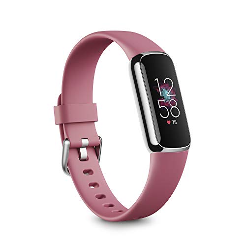 Fitbit Luxe Health & Fitness Tracker with 6-Month Fitbit Premium Membership Included, Stress Management Tools and up to 5 Days Battery, Platinum / Orchid von Fitbit