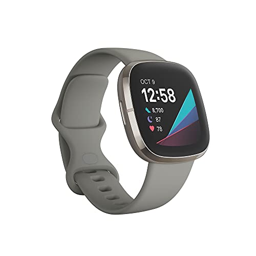 Fitbit Sense Advanced Smartwatch with Tools for Heart Health, Stress Management & Skin Temperature Trends, Sage Grey / Silver von Fitbit