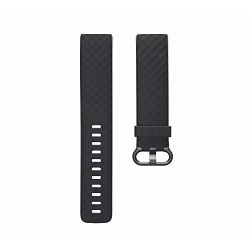 Fitbit Unisex – Erwachsene Charge 3 Klassische Armbänder, Black, Large, L von Fitbit
